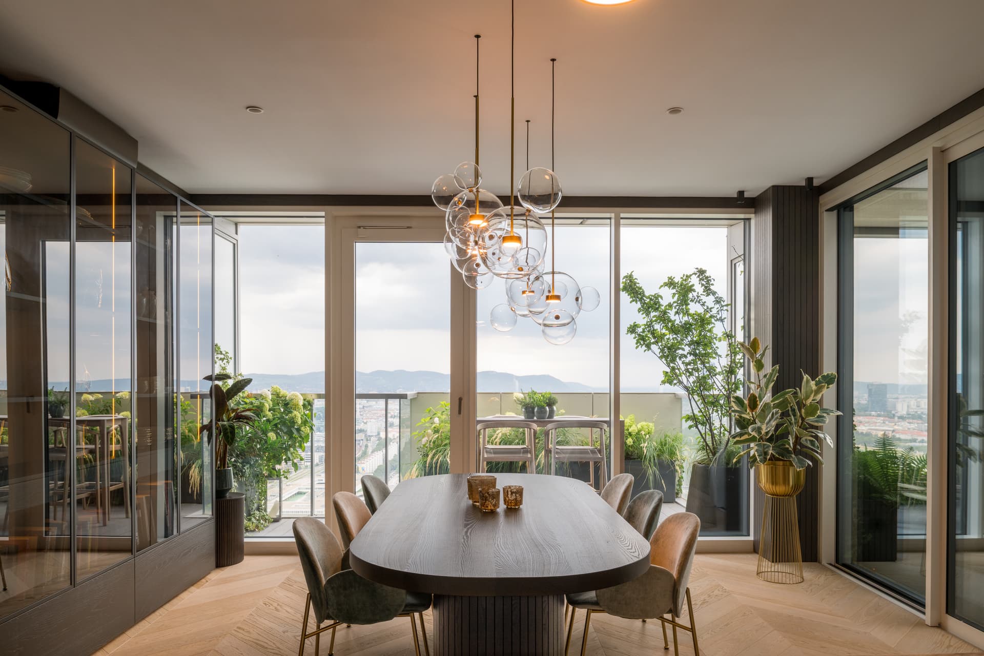 Detail of custom wooden elements and craftsmanship.